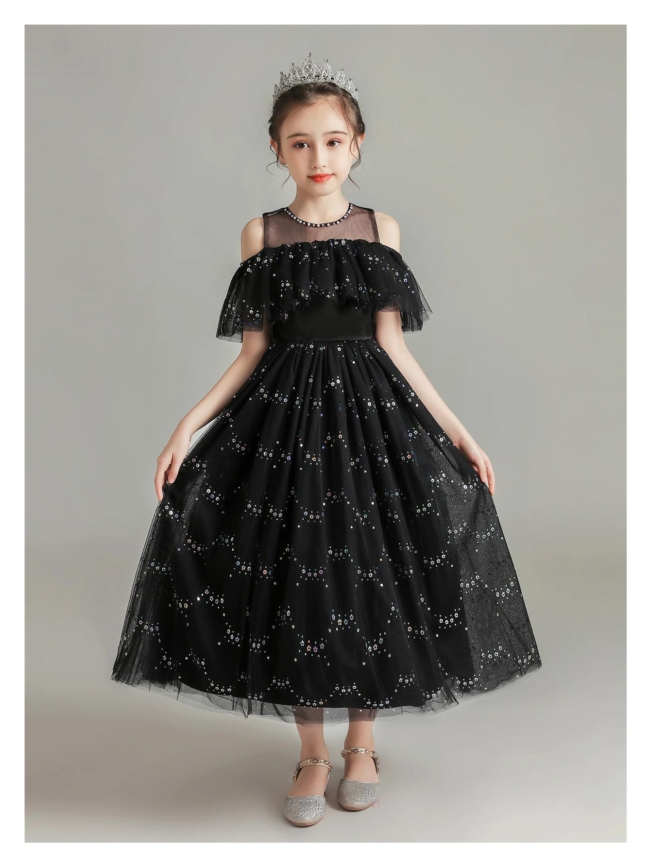 Vestido De Fiesta para NiñA Vestido de niña de Las Flores for Boda de 5 a 12 años for Fiesta de Verano Infantil(11-12Y)