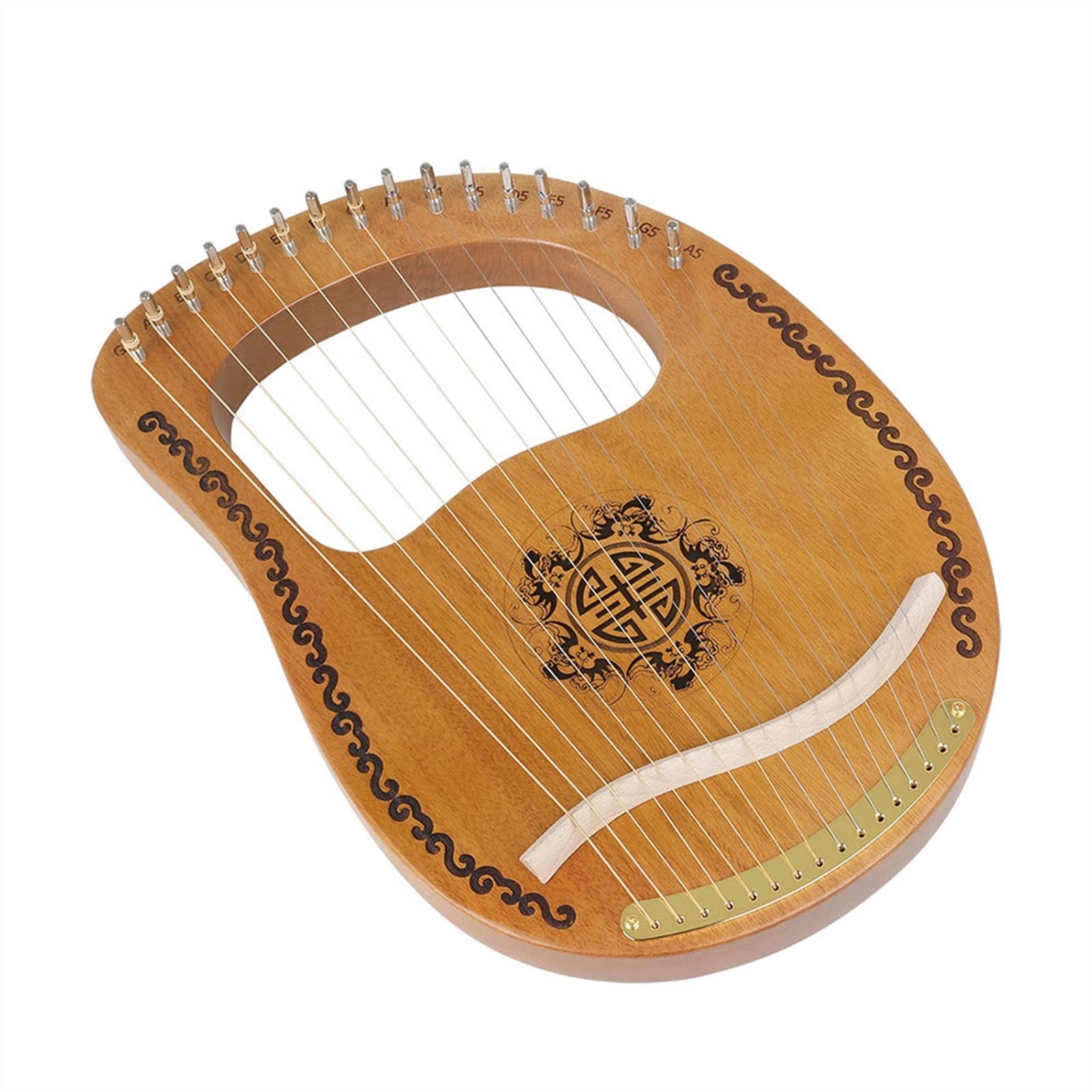 Harfa， 16 Strun Lira Harfa Drewniany Mahoń Instrument Muzyczny Instrumenty Harfowe