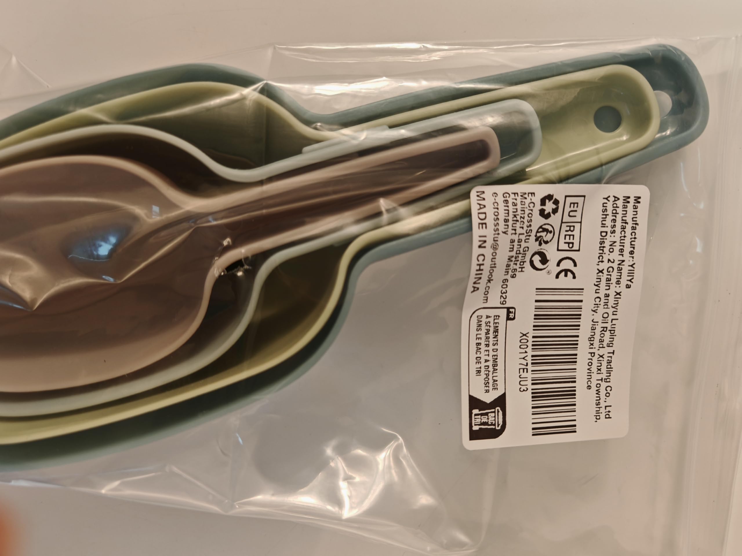 Set di 4 Ghiaccio Paletta Cucina Plastica, Paletta Cibo Cucchiaini Multiuso per Cucine, Bar, Buffet, Cereali, Farina, Grano, Noci, Spezie, Popcorn（50/100/150/250 ml）