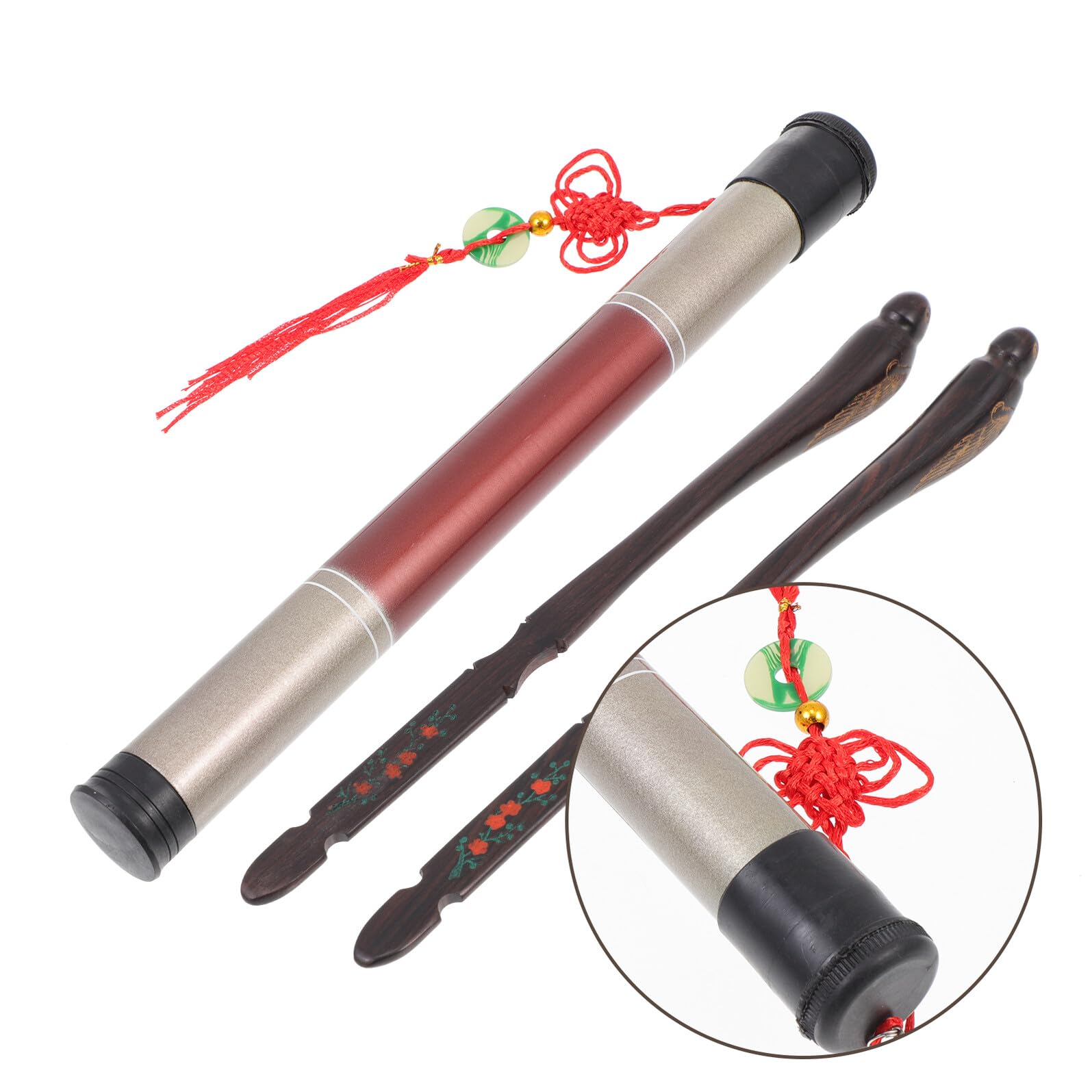 BESTonZON Martelletti Lisci a Dulcimer Ebano in di Piccolo Forma e Strumenti Animale con Secchio, Set di 1 Coppia Efficienti Nero Praticare