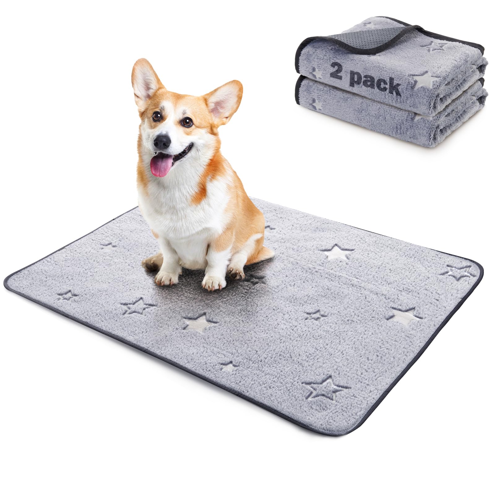 LOOBANI Almohadillas lavables para orina para perros, almohadillas reutilizables para orina para perros, almohadillas de entrenamiento antideslizantes para corralitos de perros, jaulas, coches, color