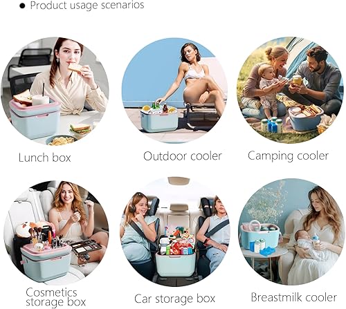 Miniatura 6 de Bolsa de viaje enfriadora de leche materna, caja enfriadora de plástico duro ligero para biberones y bolsas de almacenamiento  Enfriador aislado 4