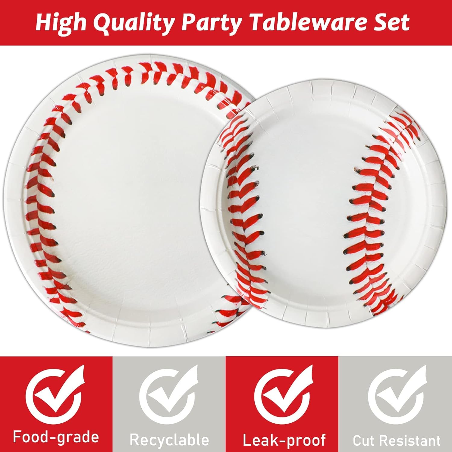 96 Pcs Baseball Party Supplies Bundle Paper Plates Napkins Baseballs Party Birthday Decorations Favors For Girls Serves 24