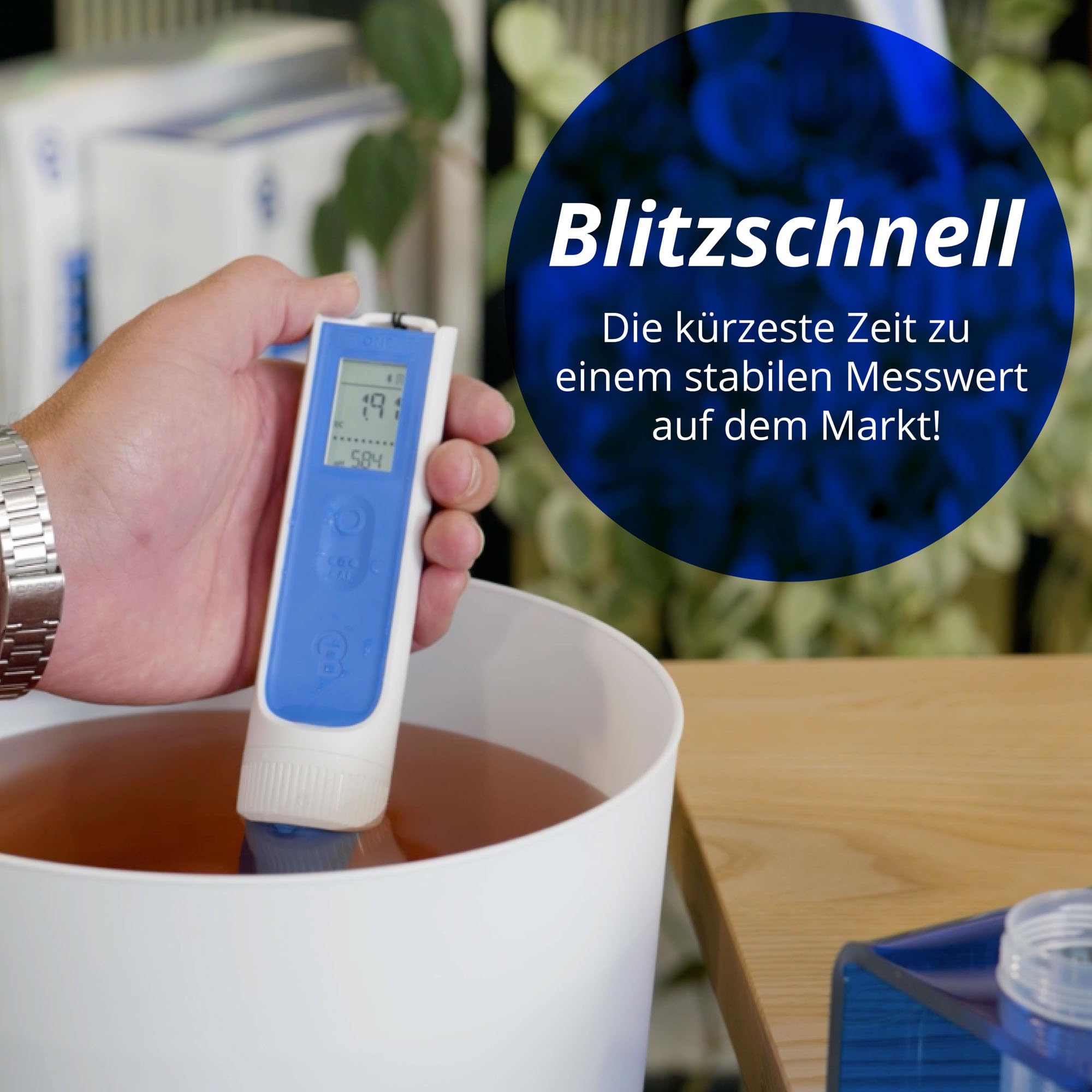 Bluelab OnePen - ein 3-in-1 Temperatur-, EC/PPM- und pH-Messgerät, blitzschnelle Messwerte - Bluetooth-Datenaustausch & In-App-Tracking - austauschbare Sonde