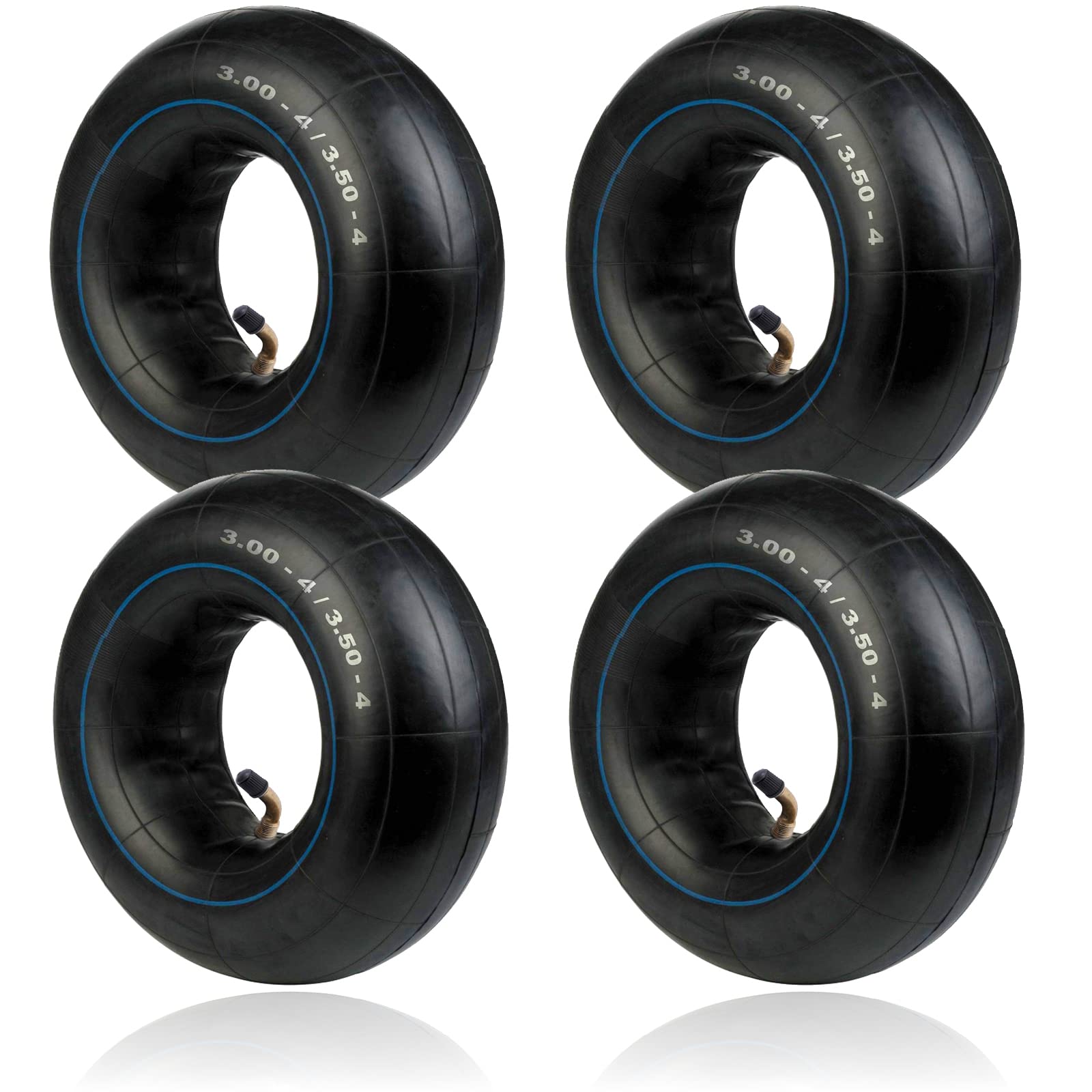 SPARES2GO Pneu 3.00-4 Pneumatique Mini Moto Quad 300x4 3.00x4 260x85 4 Jante 4 + Chambre à air x 4
