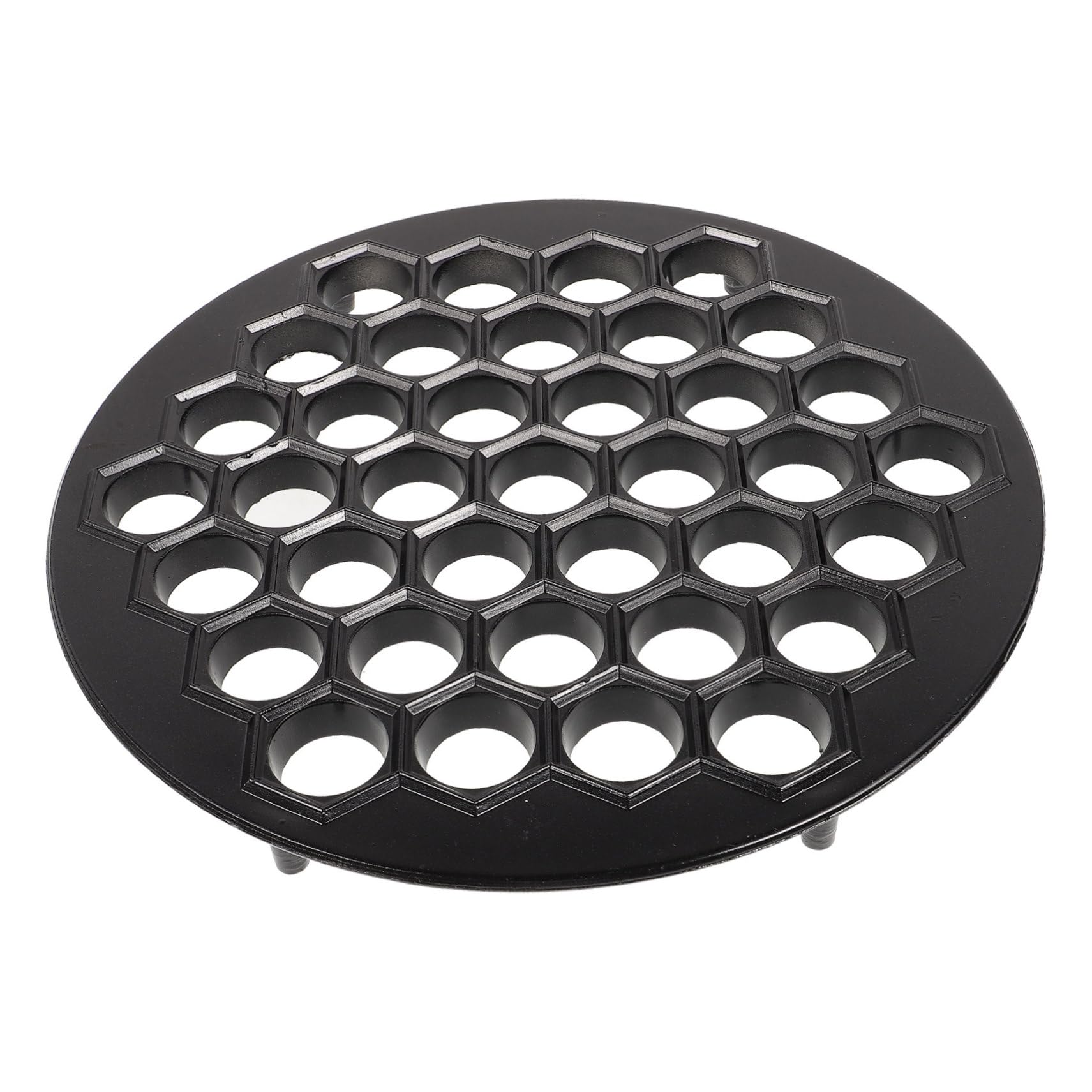 Cabilock 37Holes Dumpling Maker Zinc Alloy Mould for Rapid Dumpling Production Easy to Use Kitchen Tool Space Saving Design for Home Cooking and Family Gatherings Black