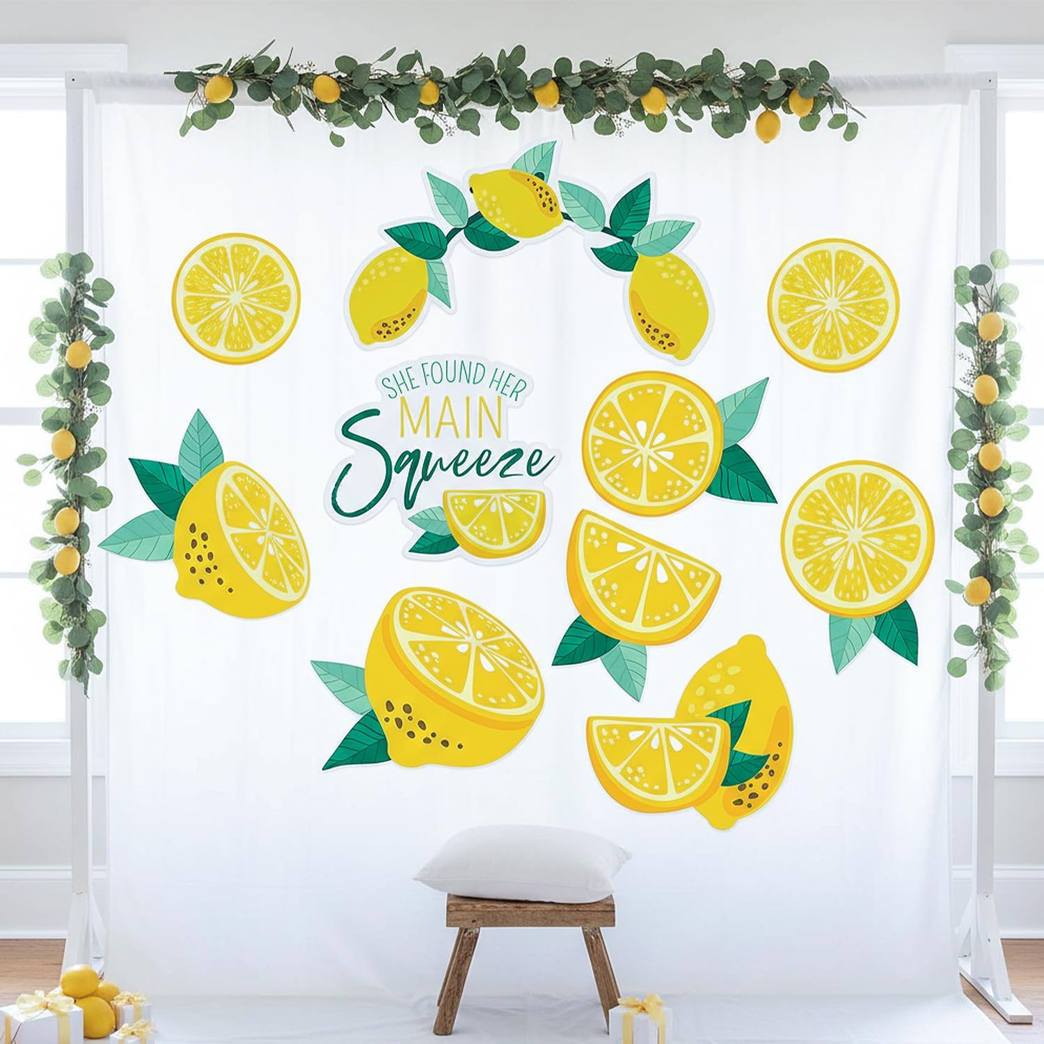 Fun Express 12" – 16" Lemon Main Squeeze Bridal Shower Wall Cutouts - 6 Piece