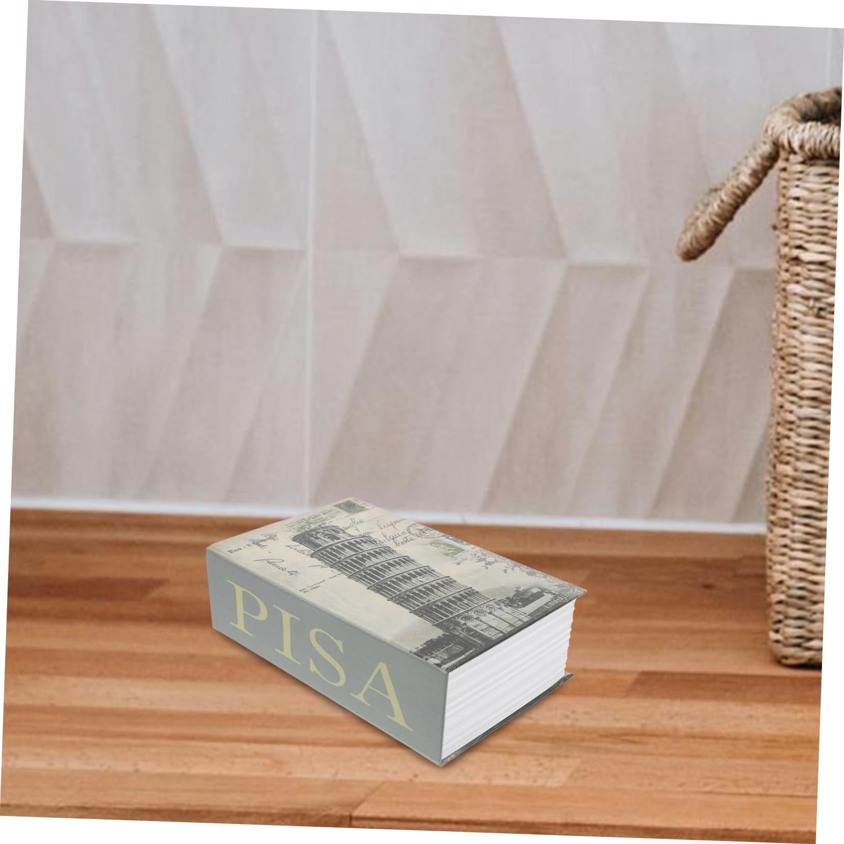 Gadpiparty Scatola di Sicurezza Grande Capacità di Stoccaggio Codice a Libro Finta in Carta e Metallo Design Multifunzionale per Casa e Ufficio