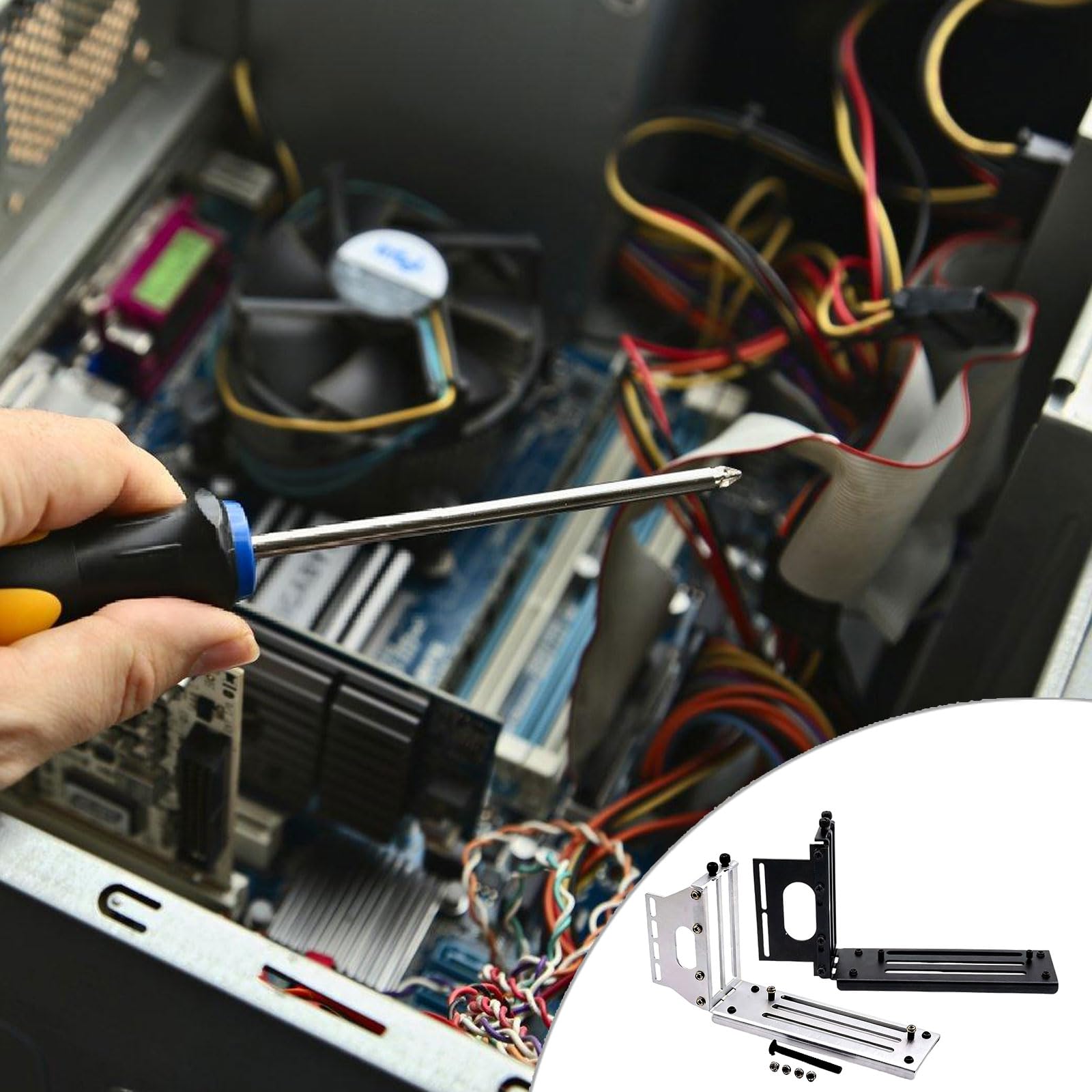 Efficiente supporto verticale PCIE X16 per presentazioni avanzate ed eleganti porta schede grafiche