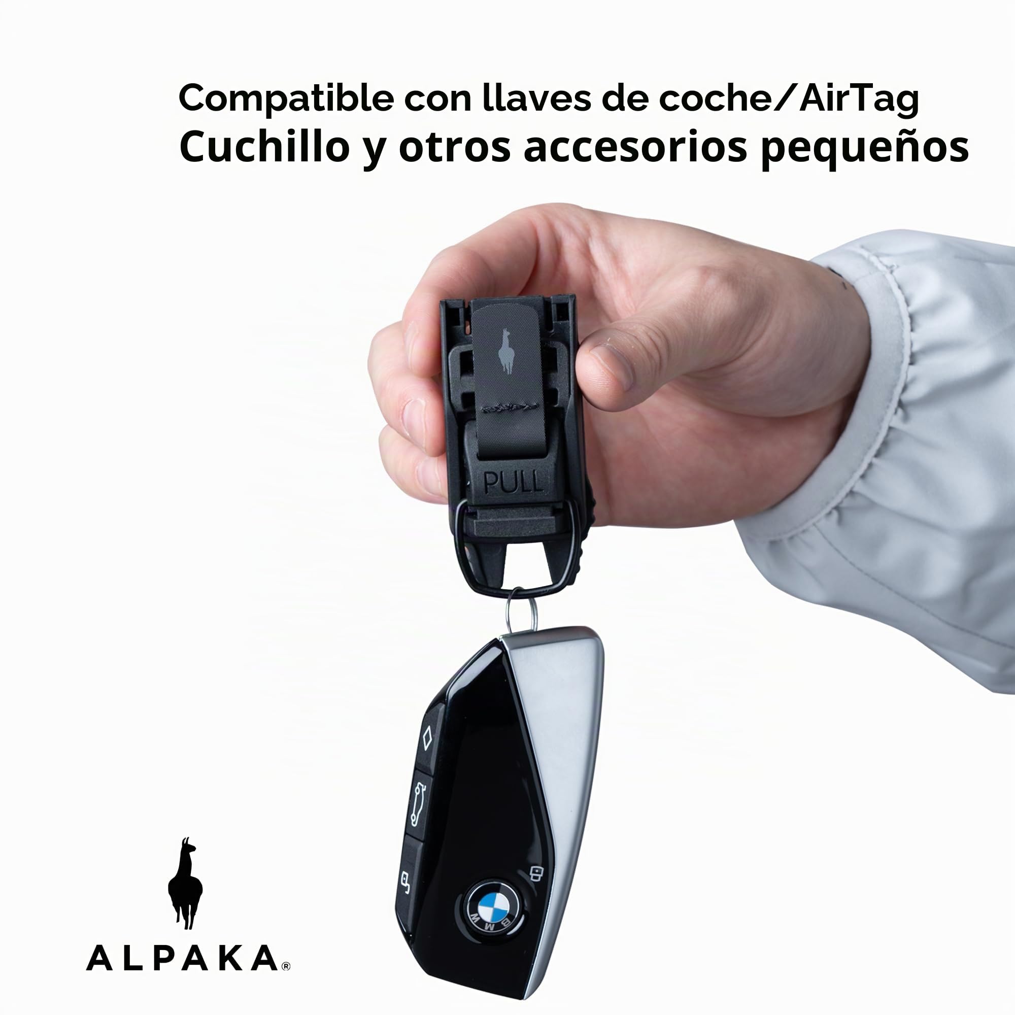 ALPAKA HUB Tactical Clip – Llavero EDC Magnético | Liberación rápida, compatible MOLLE, mecanismo de bloqueo, para bolso y cinturón, compatible con sistema HUB