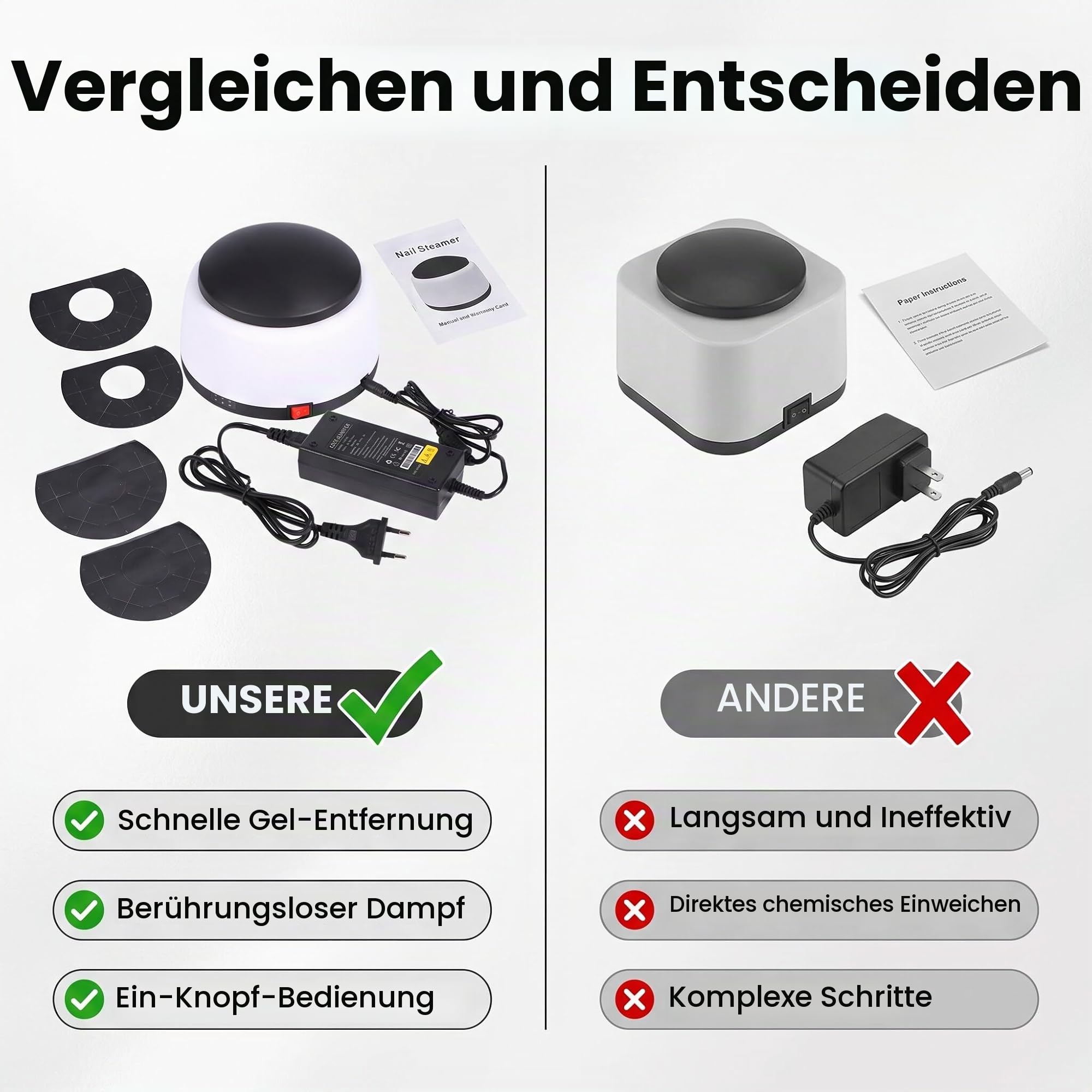 Automatischer Dampf-Nagellackentferner, 36W Gel Polish Remover Maschine, Dampfentfernungs-Gelentferner-Systemwerkzeug