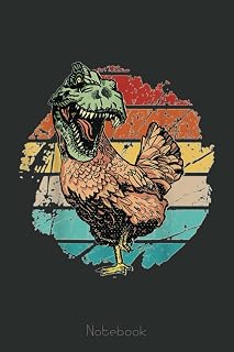 Vintage funny hybrid chicken with head bird & dinosaur Notebook: Cute Trendy Dinosaur Wide Ruled Paper Notebook Journal | Pretty Wide Blank Lined ... for Home School College for Writing Notes