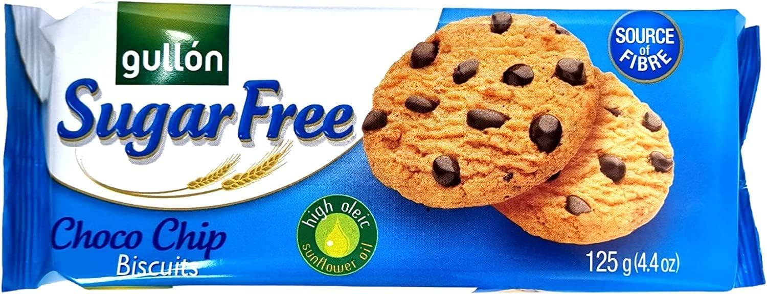 Gullon Sugar Free Choco Chip Cookies, Source of Fibre, 125g (Product Of UK) With 5 Unit Magic Pop Popping Candy 27.5g Free From DECADENT-image-16