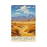 Metal Tin Sign Death Valley National Park Printed Mural, Death Valley Poster, Death Valley California National Park Mural, Travel Gift