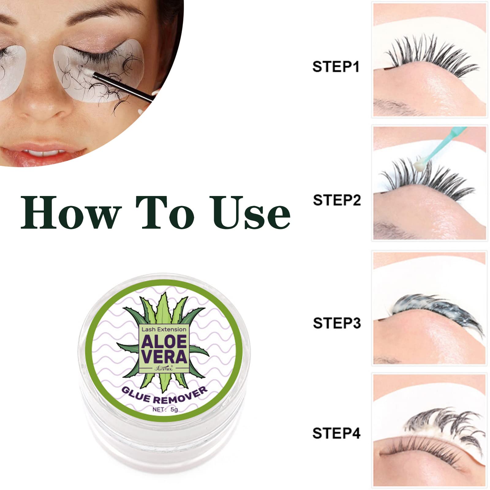 Rosarden Eyelash Extension Remover Cream Lash Extension Remover Cream Low  Irritation Fast Action Lash Extension Adhesive Remover 5gAloe :  Amazon.co.uk: Business, Industry & Science
