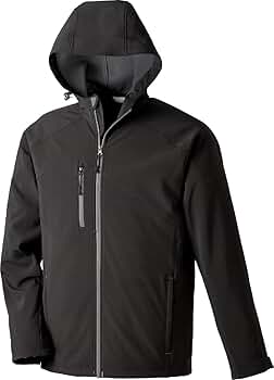 Ash City Mens Prospect Soft Shell Jacket with Hood (Small, Black