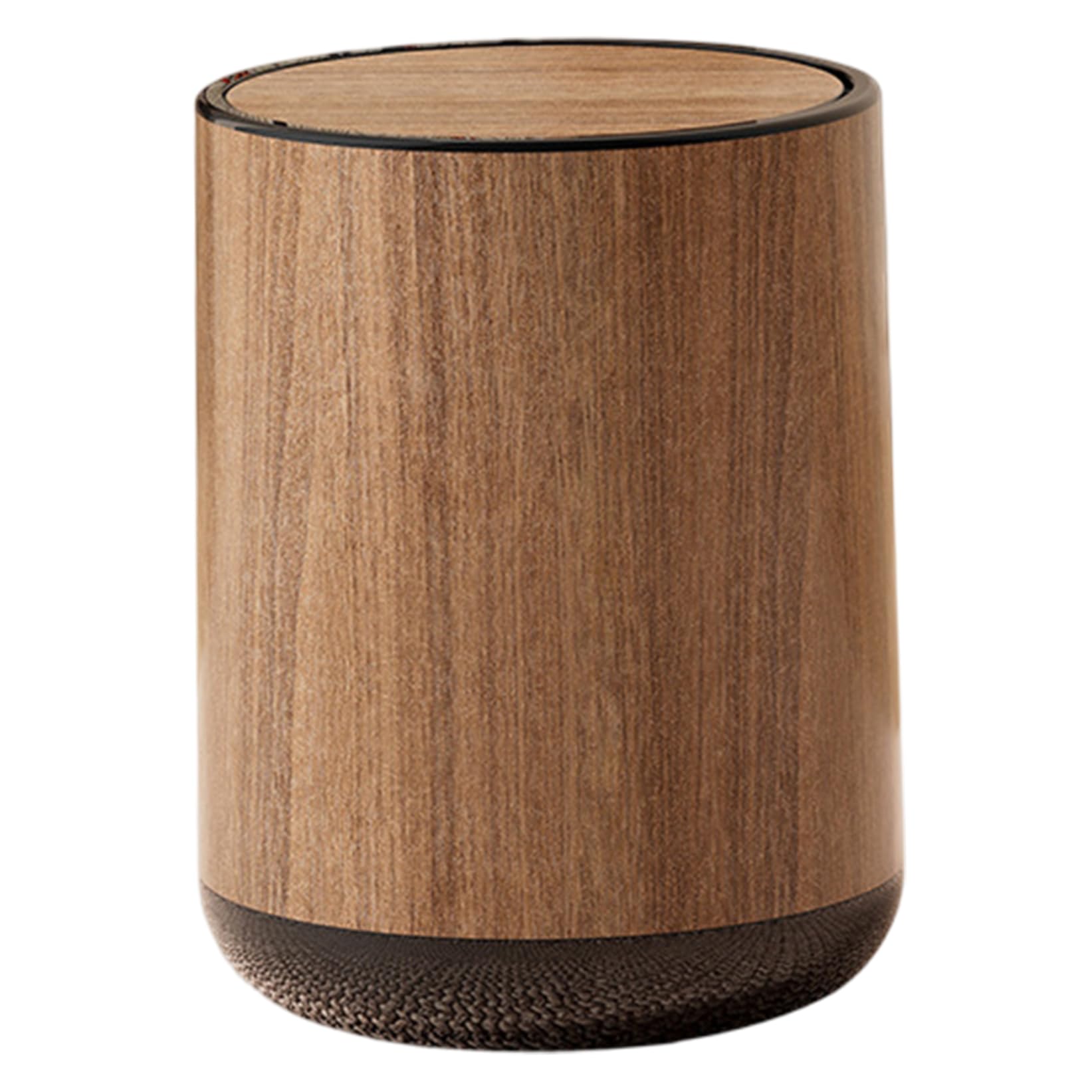 Licsaliwe 15L Wood Grain Bathroom Trash Can with Swing Top Lid Detachable Inner Bin – Minimalist Dustbin for Office Bedroom