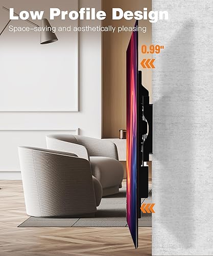 Miniatura 2 de Soporte fijo de pared para TV de perfil bajo para televisores y monitores planos universales de 17 a 42 pulgadas, soporte delgado de montaje en