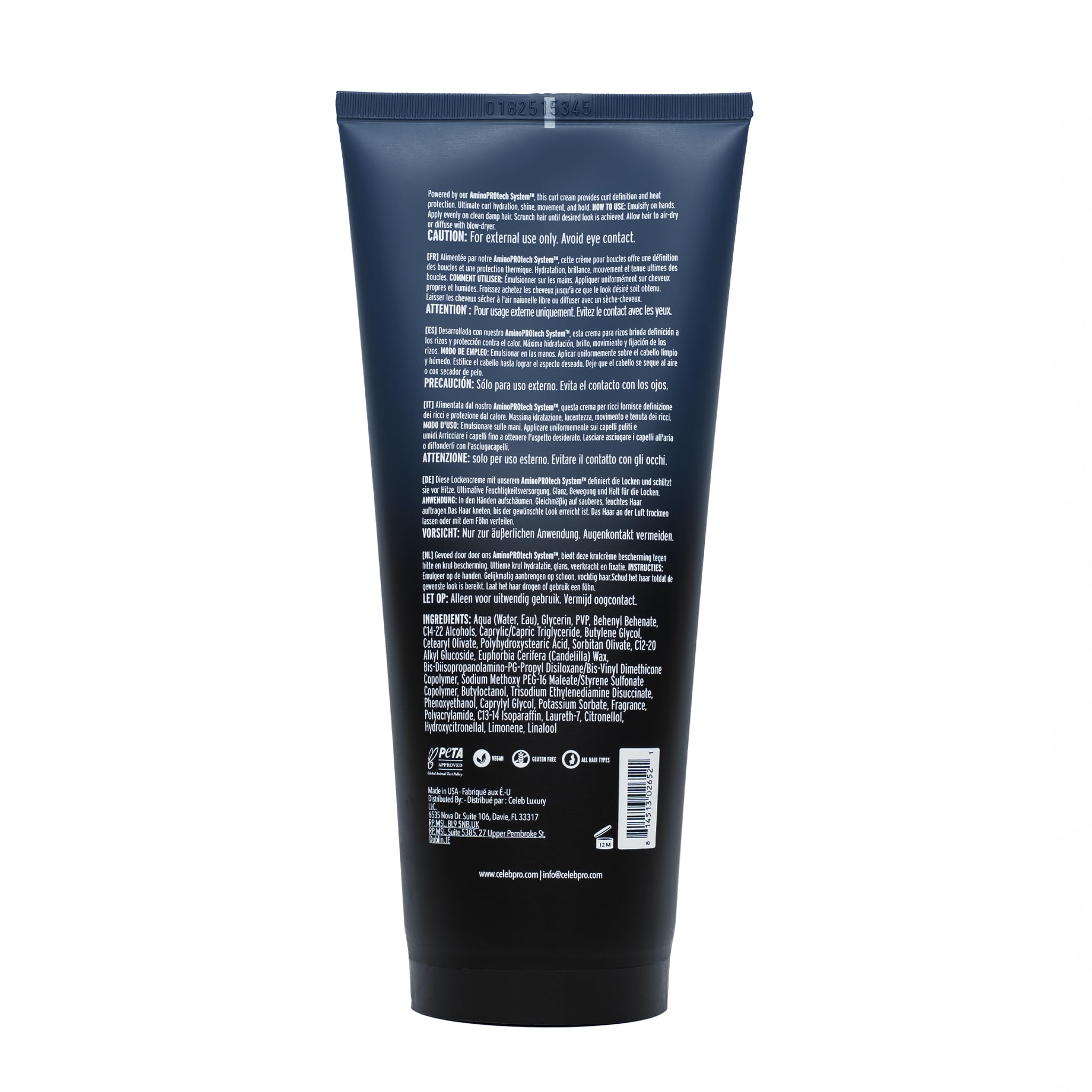 CelebPro BOUNCE Curl Cream, Hydrating Curl Cream for Defined Curly Hair, 6.7oz