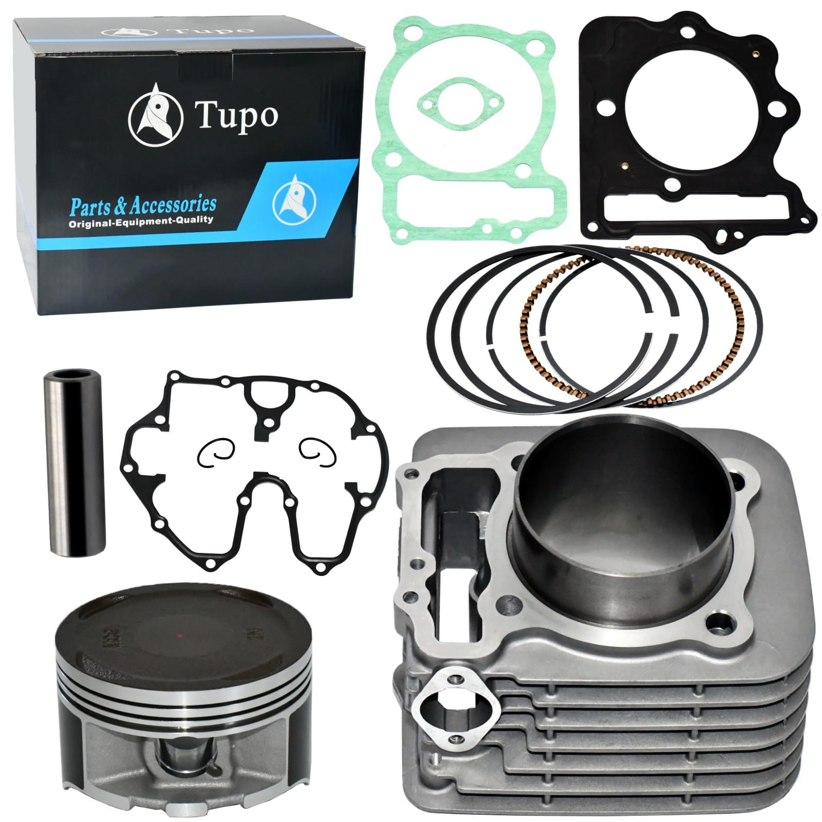 Tupo 397cc 85mm Cylinder Piston Ring Gasket Top End Rebuild Kit Compatible with Honda Sportrax 400 TRX400 EX 1999-2008 / TRX 400 XR 400 XR400R 1996-2004 / TRX400 X 2009 2012-2014-image-23