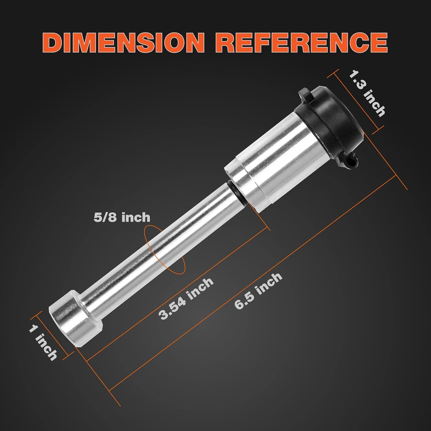 BIG RED Stainless Steel Trailer Hitch Lock Pin: 5/8" Locking Receiver Hitch Pins for Class V Hitches, 2 Pack