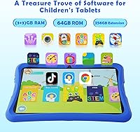 Vista 4 de DigiLand Tablet Android 15 Kids de 10.1 pulgadas (azul)