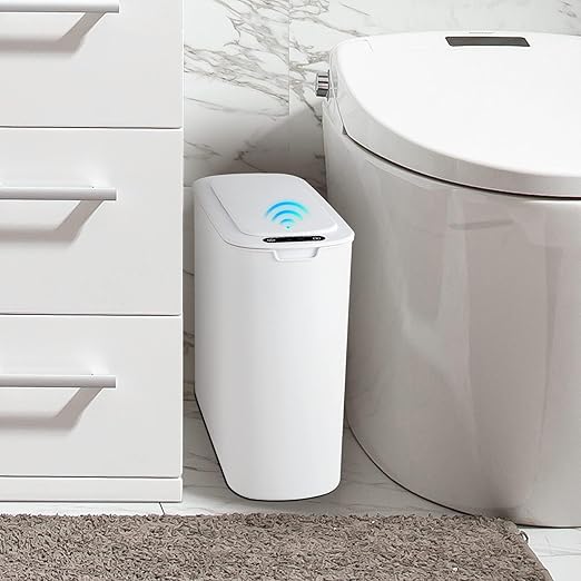 Motion Sensor Bathroom Trash Can with Lid