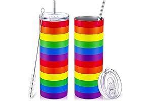 Ctosree Pride Month Gifts: Rainbow Pride Tumbler LGBT Coffee Travel Mug