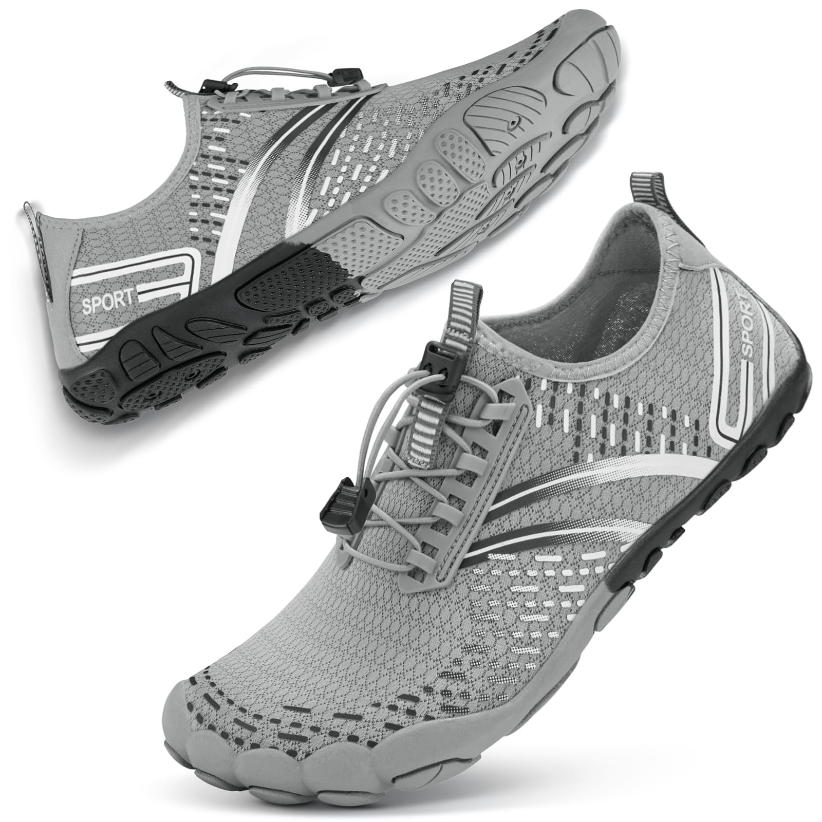 ATHMILE Hiking Barefoot Water Shoes for Women Men Beach Swim Aqua Pool River Quick Dry Athletic Wide Toe Outdoor Sport Kayaking Boating Rock Climbing