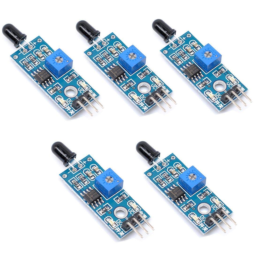 REES52 5pcs IR Flame Sensor Module Detector Smartsense for Temperature Detecting Compatible with Arduino | Flame Sensor Molude (B08TBRQD2W) Amazon Price History, Amazon Price Tracker
