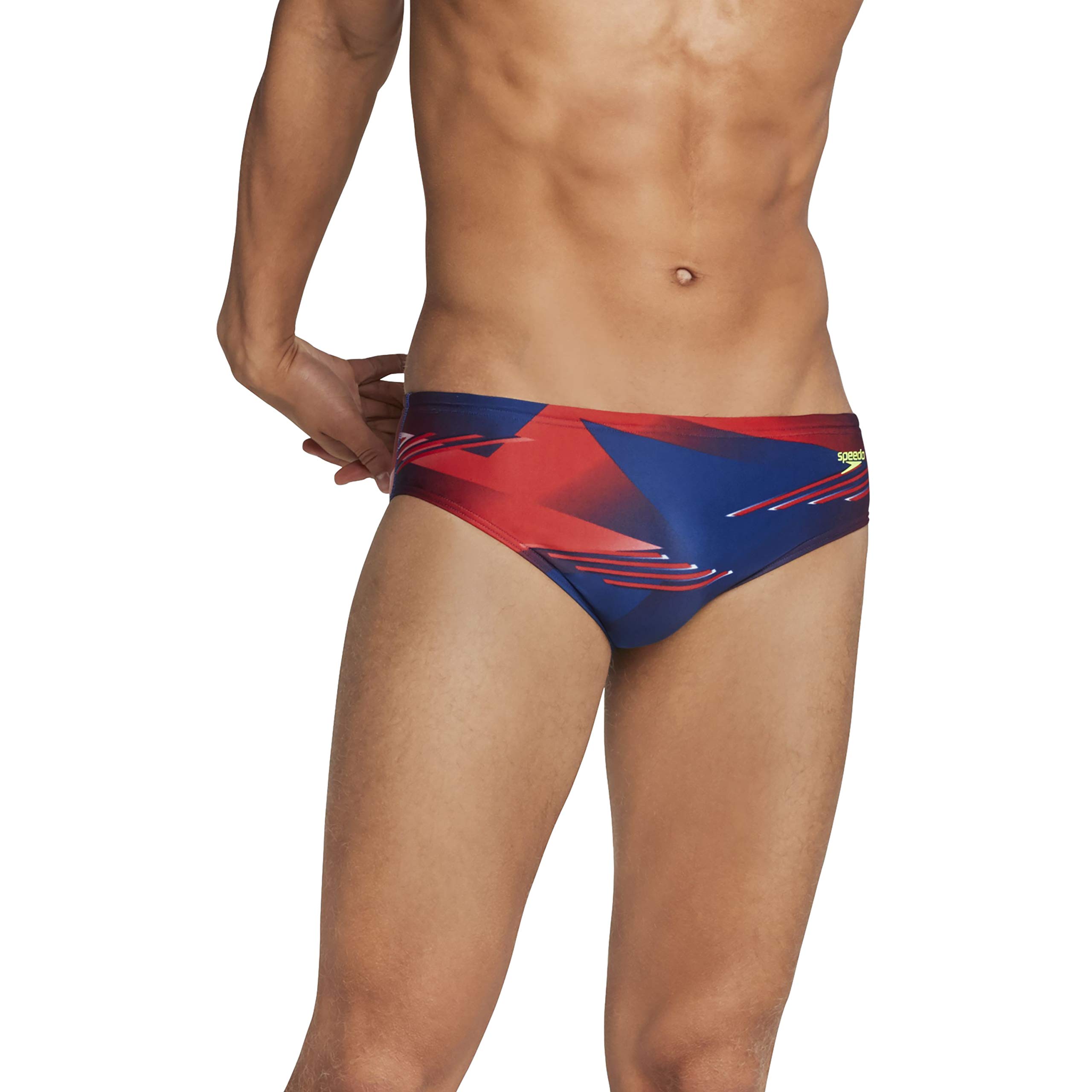 Speedo Men's Swimsuit Brief ProLT Printed Team Colors(Shimmer Blue) - Speedo Swimwear Sale