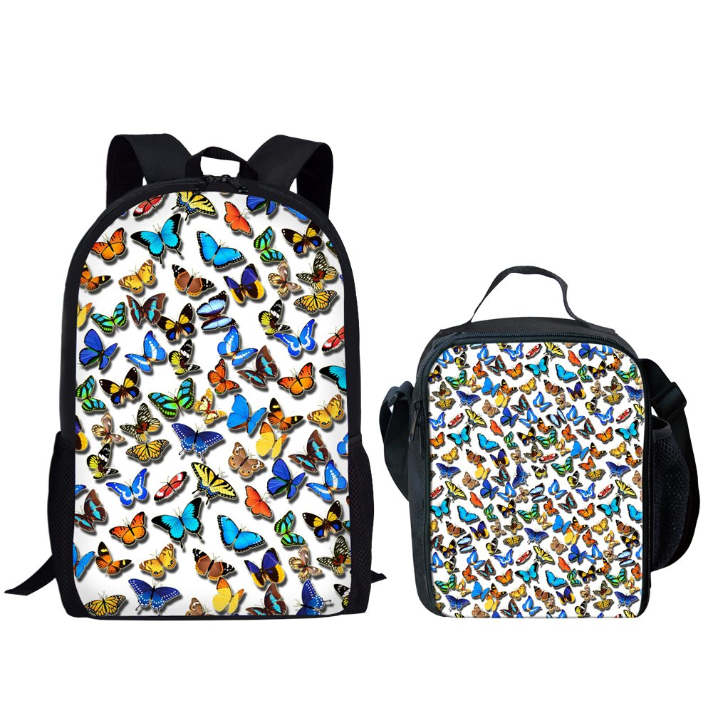 HUGS IDEA Y-642C+G - Set de útiles escolares Niños Butterfly Set 3 Medium