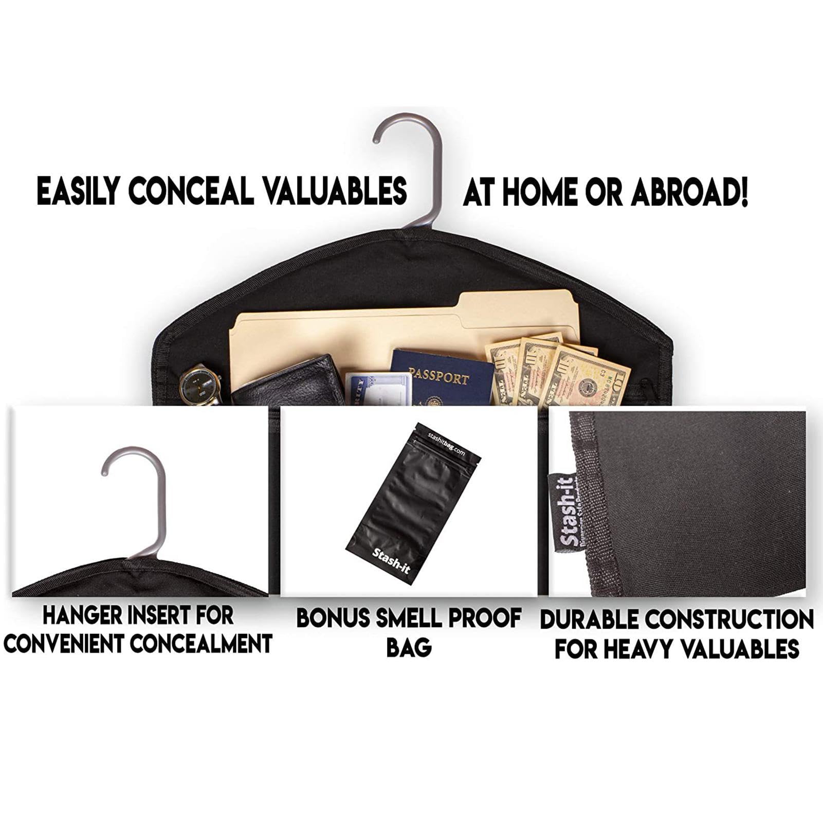 Coffre-fort De Diversion De Cintre Par Stash-it Coffre-fort De Poche Cach Qui Se Glisse Sous Le Cintre~p114427015