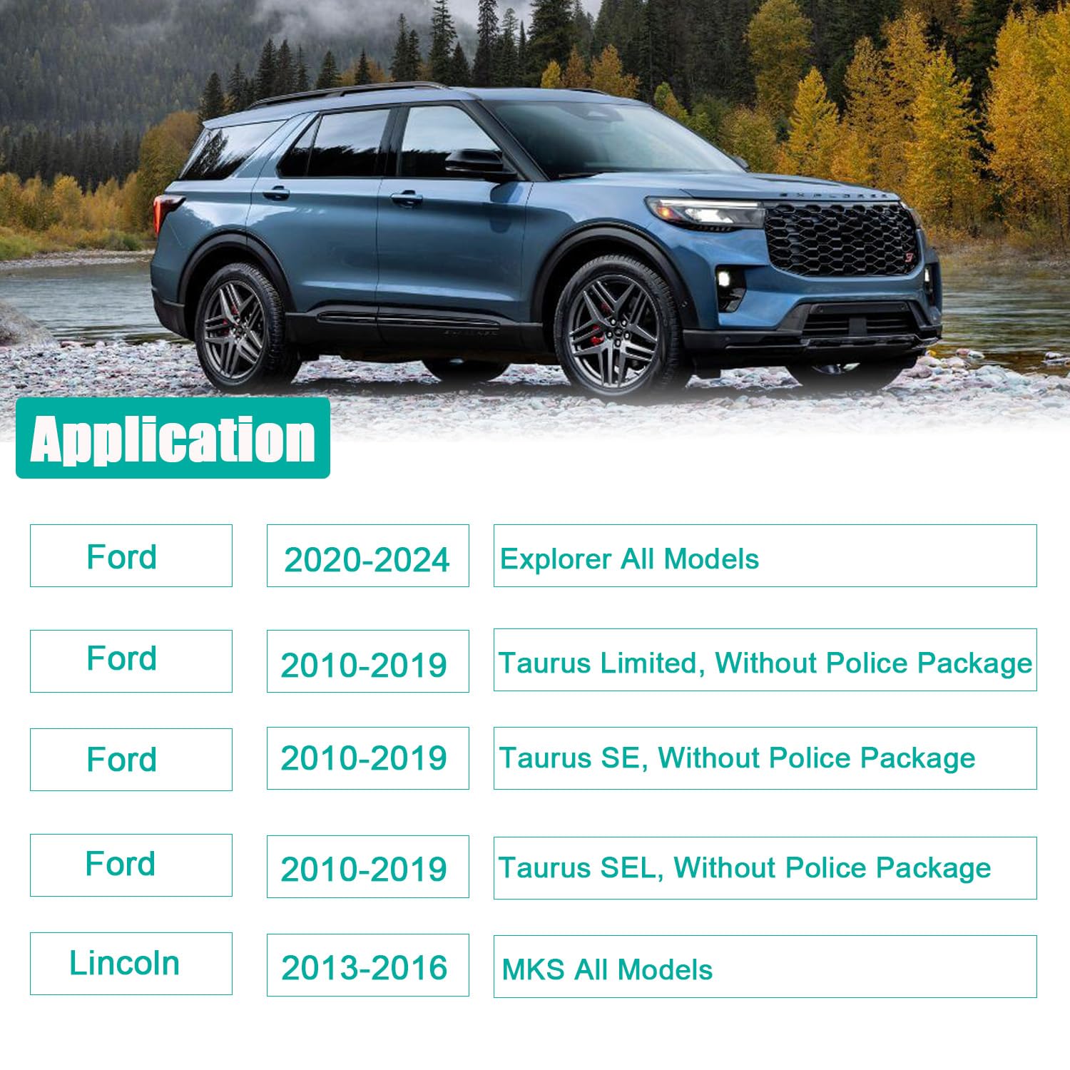 SUNPIE Trailer Wiring Harness Compatible with Ford Explorer(2020-2026), Ford Taurus(2010-2019) and Lincoln MKS(2013-2016), 56093 Custom 4 Pin Trailer Hitch Wiring Towing Harness Kit