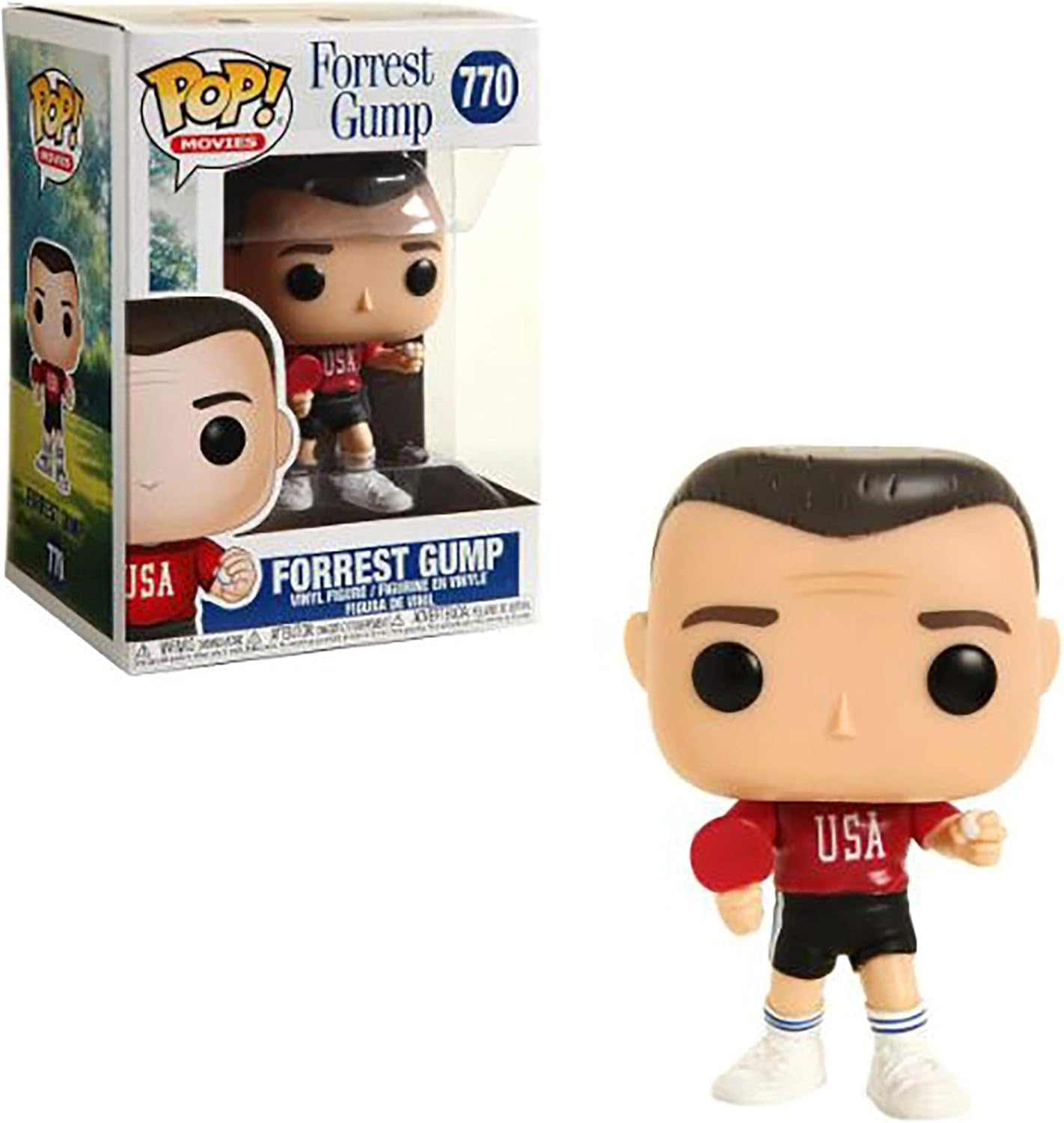 Funko Pop! Movies: Forrest Gump - Forrest in Ping Pong Outfit, Multicolor