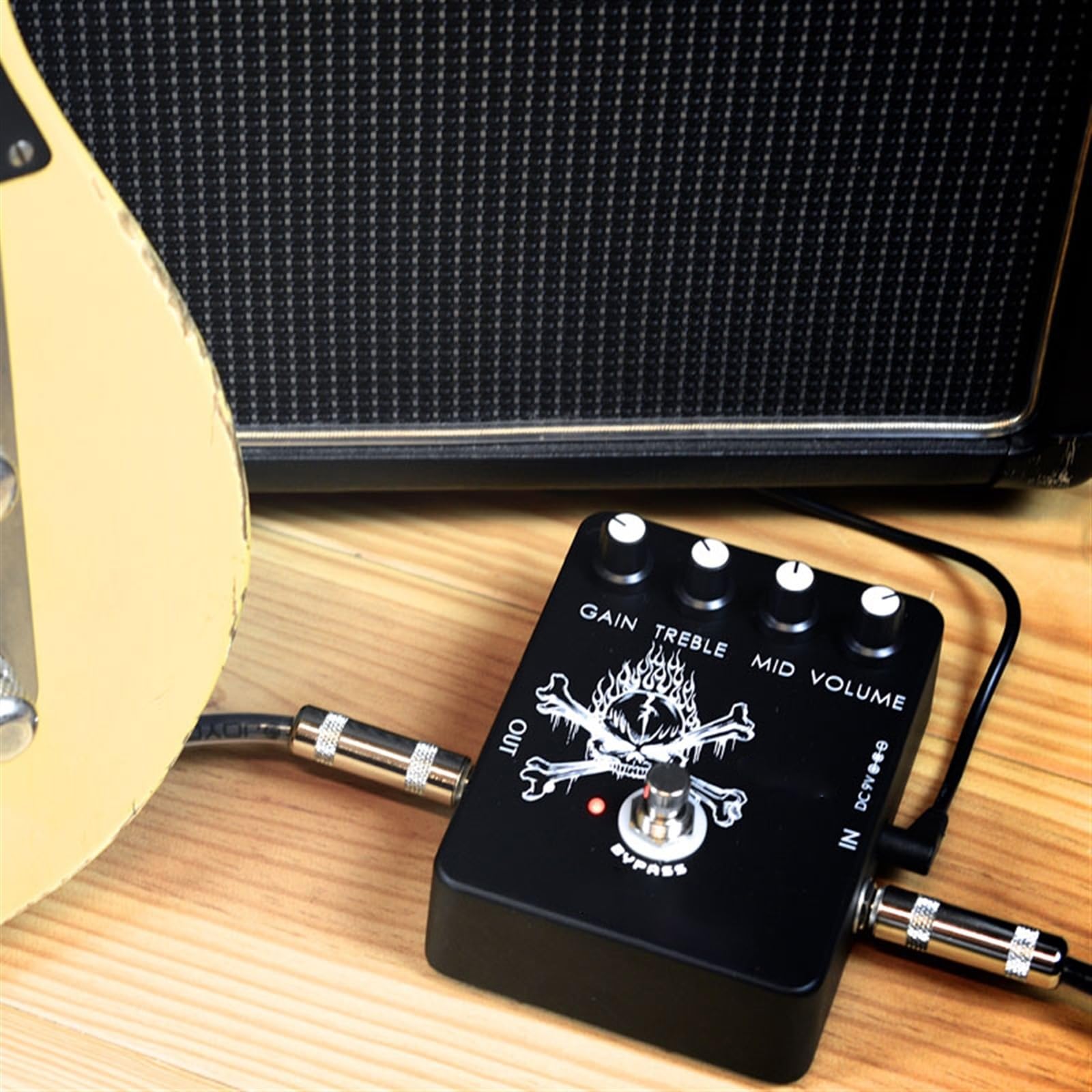 Pedale per Chitarra di modulazione Effetto Pedale di Distorsione Ad Alto Guadagno Effetto Pedale Heavy Metal per Chitarra Elettrica True Bypass