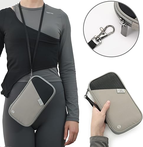 Miniatura 7 de CANBOX RFID Passport Wallet, Travel Document Organizer Zipper Case, Family Passport Holder for Up to 6 Passports - Grey