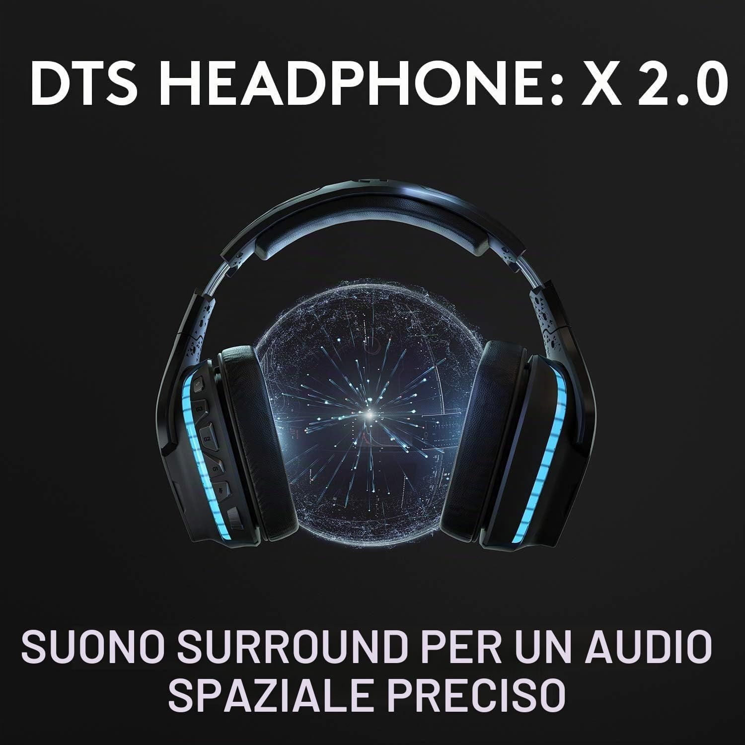 Natur Pur LieferAlles E.C. Cuffie da gioco wireless G935 con LIGHTSYNC RGB, 7.1 Surround Sound DTS Headphone: X 2.0, driver da 50 mm, connessione wireless, switch PC/Xbox One/PS4/N, colore nero
