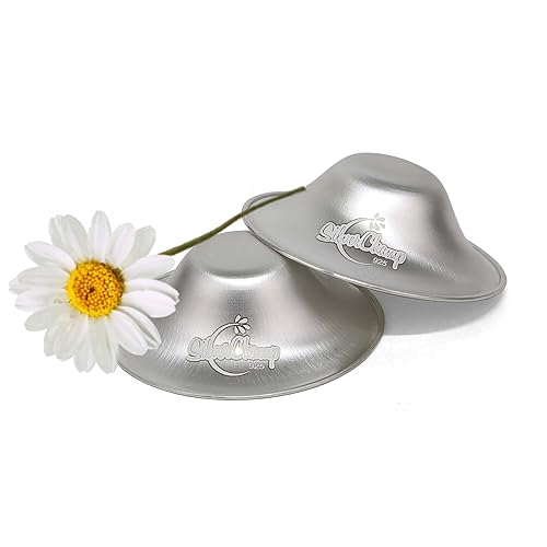 Escudo de pecho plateado para madres lactantes, protección de pezones durante la lactancia, copas de lactancia plateadas, regalo para madre, pezones