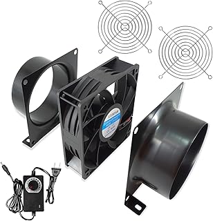 4" Axial Exhaust Fan 120mm 12V DC Vent Fan with Air Exhaust Fume Smoke