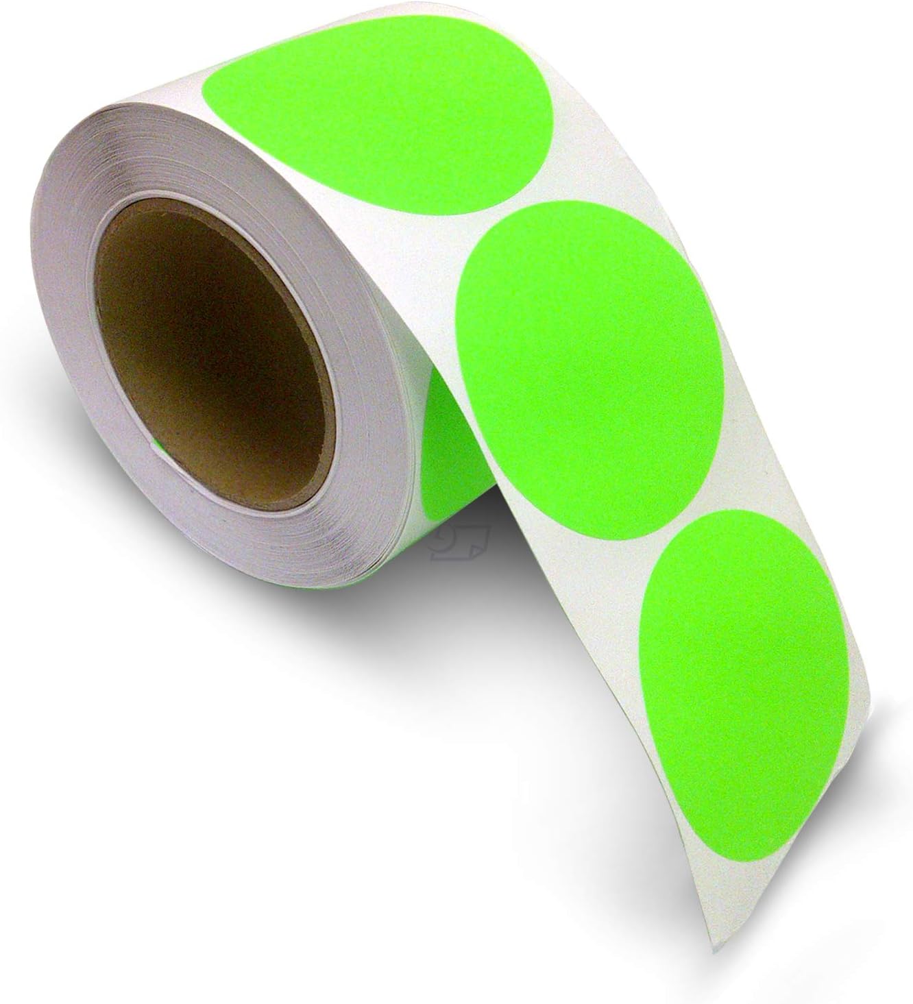 Blank Color Coding Stickers, Writable Surface – 500 Permanent Labels per Roll (Pink Fluorescent, 3" Circle)