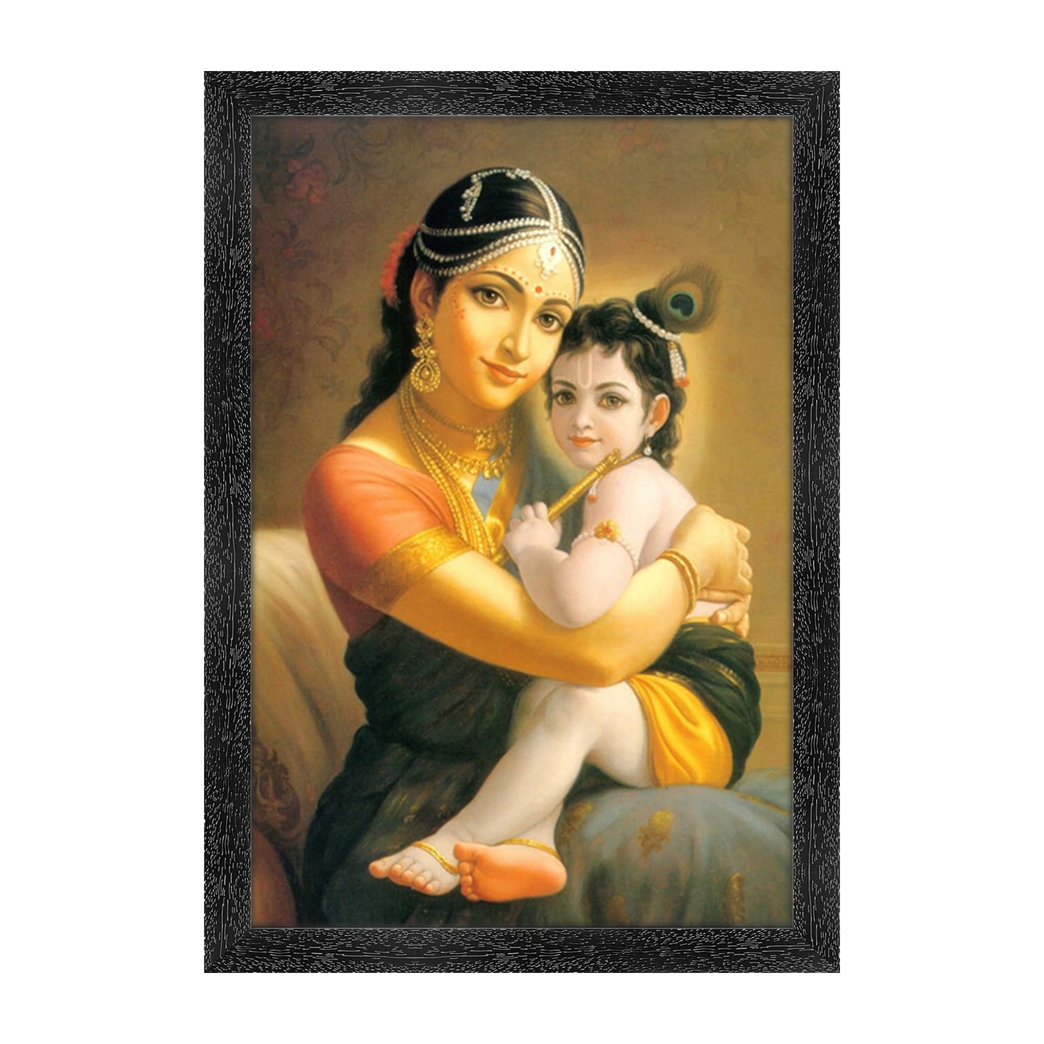 Dharvika Innovations Maa Yashoda with Kanha Photo Frame/Bal Krishna Photo Frame for Pregnant Women/Maa Yashoda with Bal Krishna Photo Frame - 1867 (11x14 Inch, Black) (B0BD1YV4M6) Amazon Price History, Amazon Price Tracker