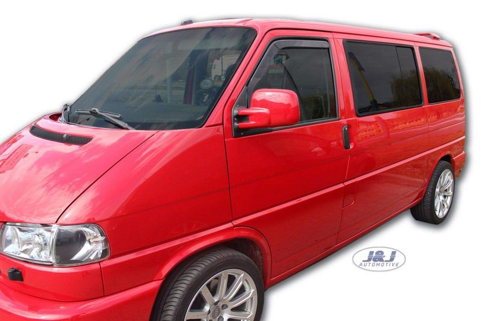 J&J AUTOMOTIVE Windabweiser passend für Volkswagen Caravelle 1990-2003 2tlg, Heko Regenabweiser Vorne Getönt Dunkel Passform