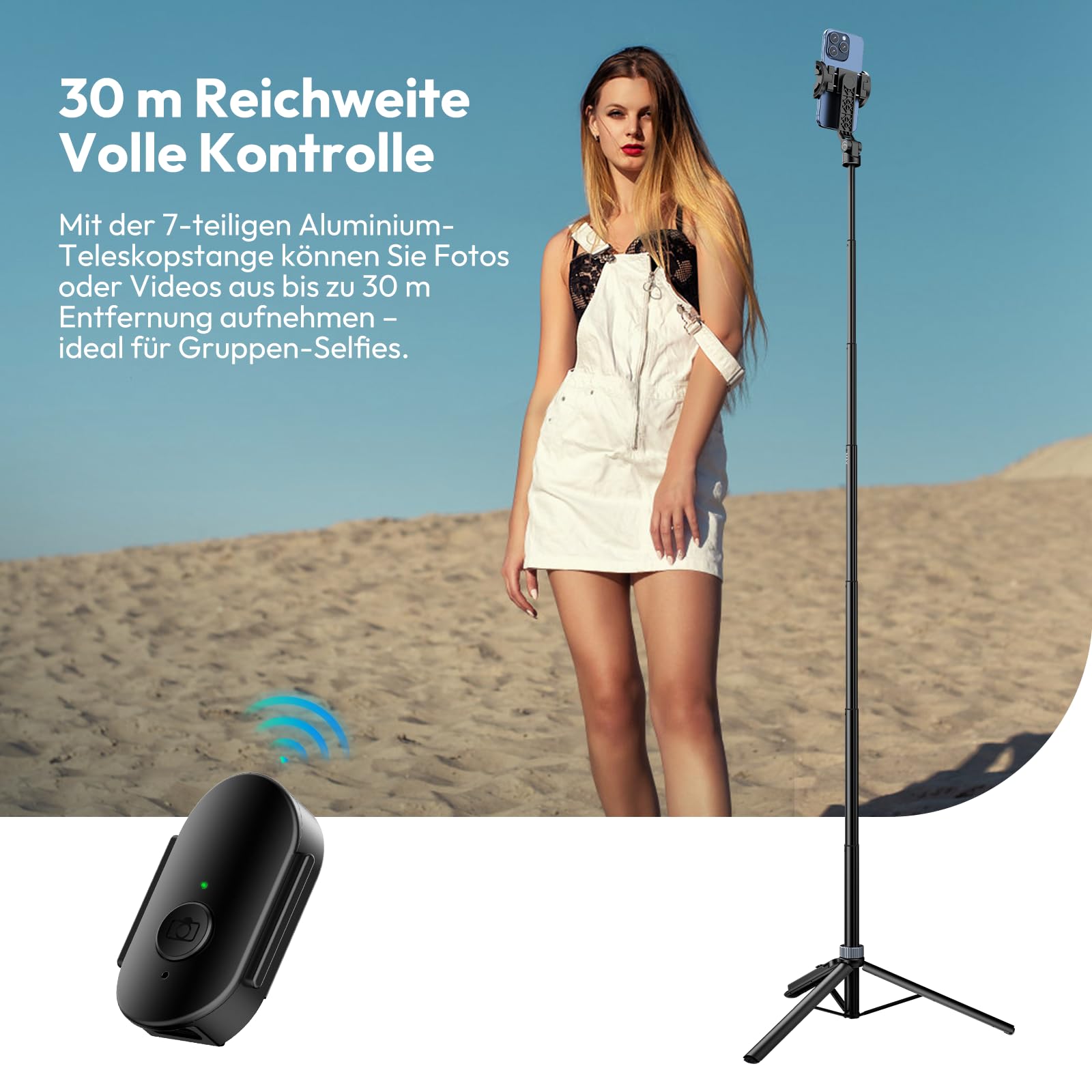 ULANZI Trepied Smartphone 145cm, Magnétique Perche a Selfie avec Télécommande, Téléphone Vlog avec Clip de téléphone 2 en 1, 2 Supports de Griffe Froide, trépied Compatible pour iPhone/Samsung (Noir)