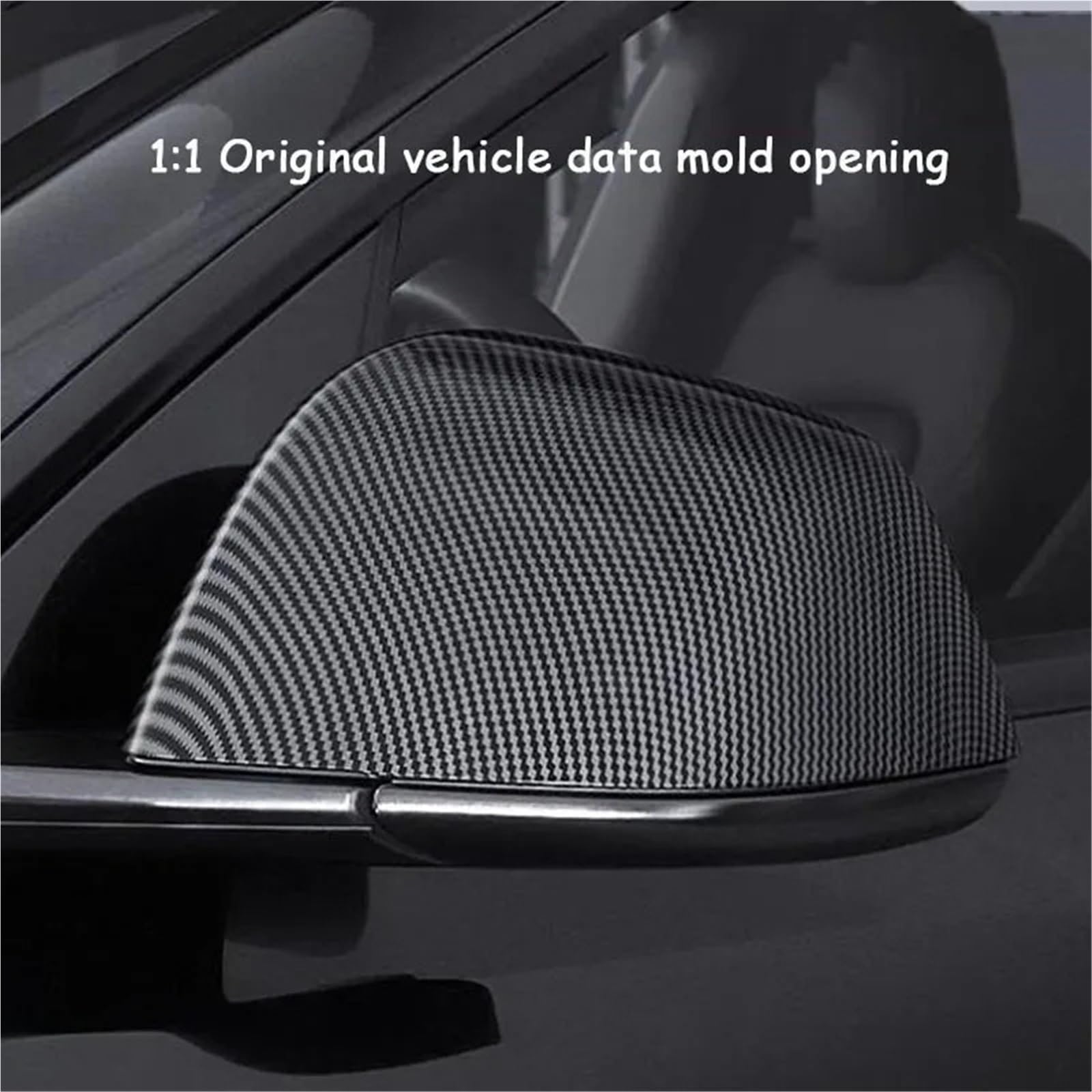 Nakładki na lusterka Pasuje do modelu Tesla Model 3 Highland, pasuje Y. Obudowa dekoracyjnego lusterka wstecznego ABS z włókna węglowego Osłona lusterka bocznego(Y Bright Carbon)