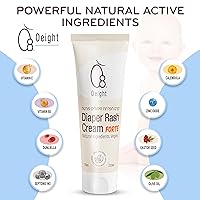 Vista 3 de Oeight Diaper Rash Cream Forte, fórmula dermatológicamente probada e hipoalergénica para la piel del bebé con ingredientes activos 100% naturales