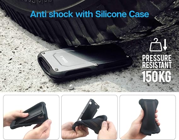 ineo 2.5 USB 3.0 Type-A Rugged Waterproof & Shockproof External Hard Drive Enclosure for 9.5mm & 7mm SATA HDD/SSD [T2580]