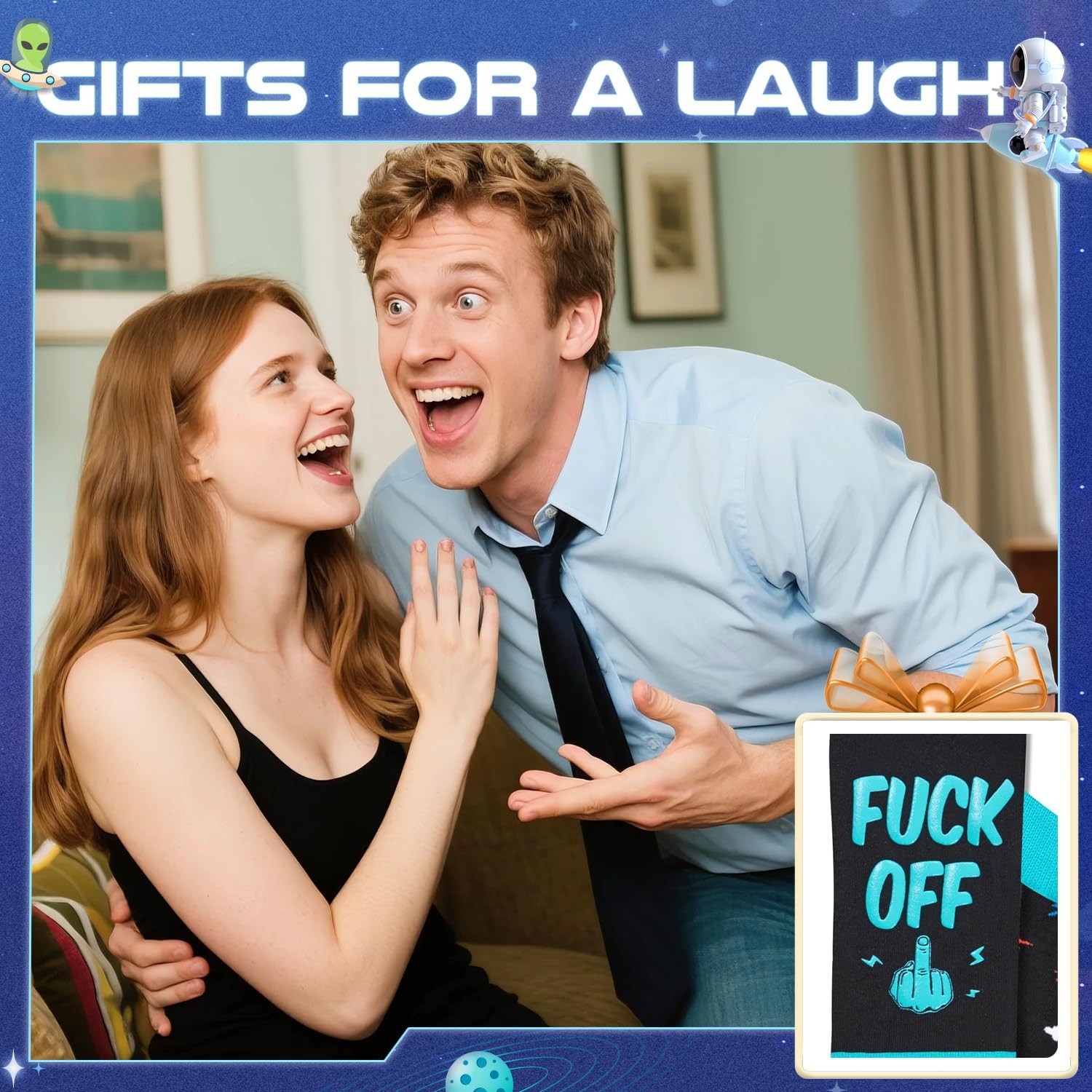 HAPPYPOP Funny Women Men Socks - American Flag Socks, Mothers Father Day Christmas Gifts - Image 2