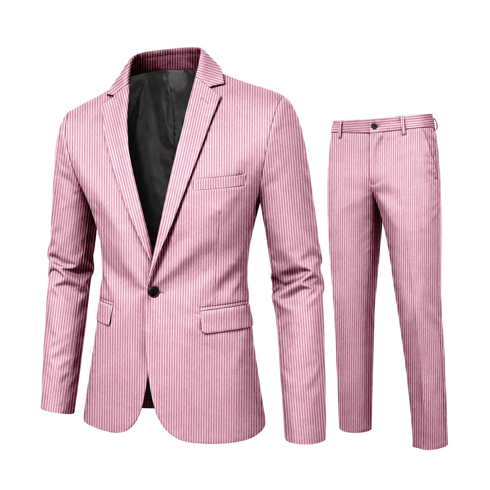 Tuta da uomo, 2 pezzi, estiva, spiaggia, matrimonio, sposo con pantaloni, per ballo di fine anno, smoking, set elegante per lavoro, matrimonio, abito da sera