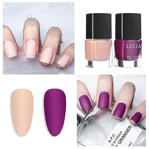 Miniatura 3 de Juego de esmaltes de uñas mate de 6 colores, acabado mate, esmalte de uñas aterciopelado, efecto niebla, impermeable, de larga duración, para otoño